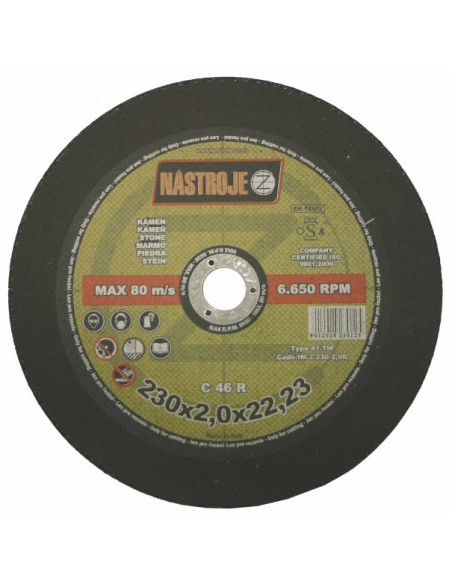 Cutting disk 230x2.0x22 for stone 50 pcs per pack