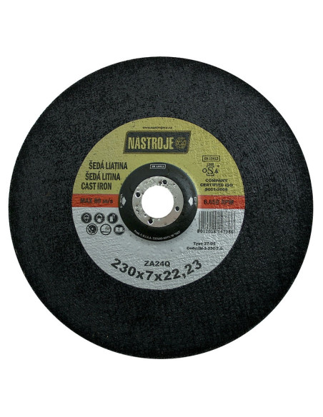 Grinder disk 230x7.0x22 for cast iron 25 pcs per package
