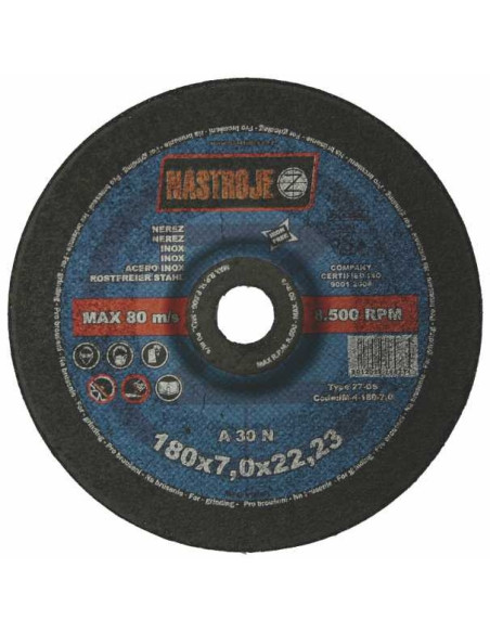 Grinder disk 180x7.0x22 for stainless steel A30N 25 pcs per package