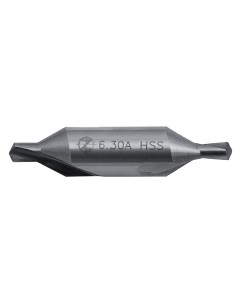 Double-end centre drill bit 1.25, type A ČSN221110 HSS brushed