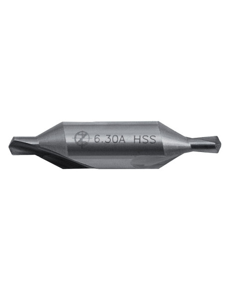 Double-end centre drill bit 1.25, type A ČSN221110 HSS brushed