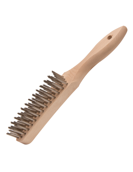 Brush: Four-row, Tech. descr.: polished stainless steel 0.30 mm