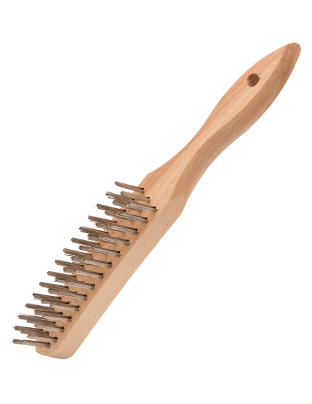 Brush: Three-row, Tech. descr.: polished stainless steel 0.30 mm