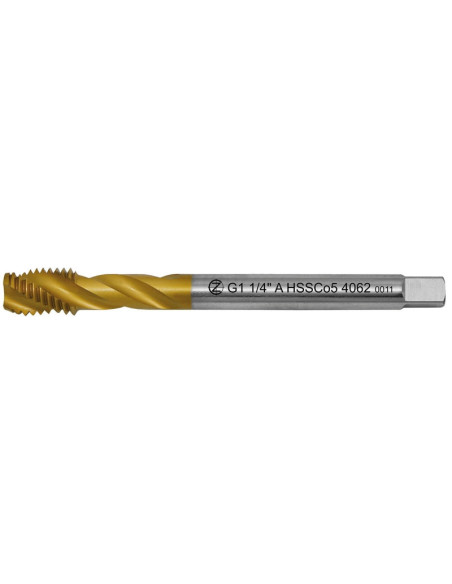 Machine tap G 1 1/4″ A HSSCo5 TiN DIN 5156 RSP35