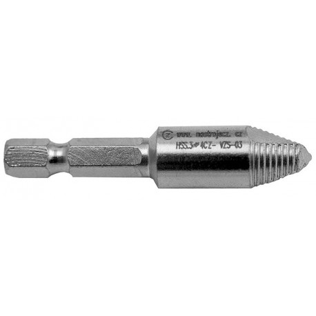 Damaged screw extractor with a drill n.0 (54.0x 6.5x 6.0x6.4)